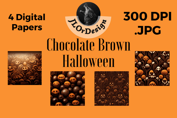 Download 4 Chocolate Brown Halloween Backgrounds - Backgrounds Collection