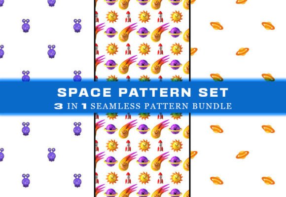 Download Space Astrology Seamless Pattern Bundle - Seamless pattern bundle Collection