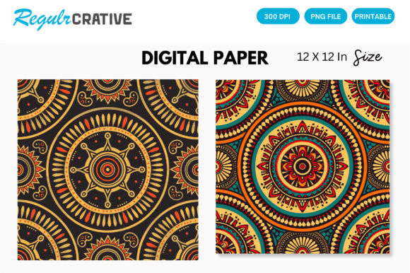 Download Aztec Tribal Digital Paper Backgrounds - Backgrounds Collection