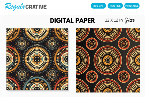 Download Aztec Tribal Digital Paper Backgrounds - Backgrounds Collection