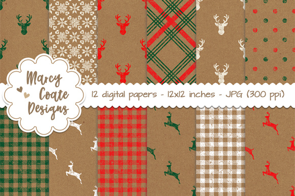 Download Christmas Kraft Paper Backgrounds - Backgrounds Collection