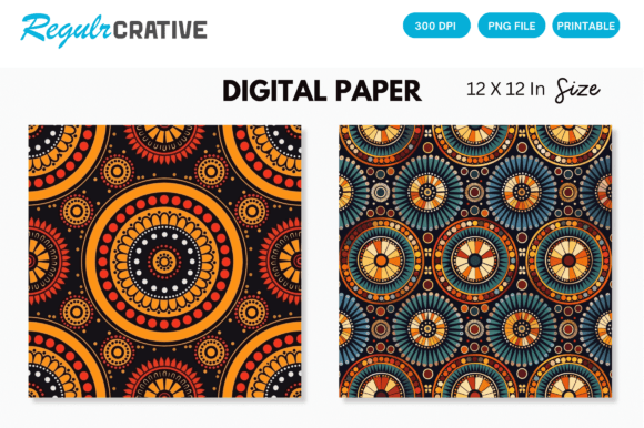 Download Aztec Tribal Digital Paper Backgrounds - Backgrounds Collection