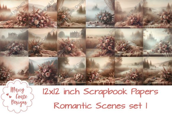 Download Set 1 Romantic Scenes 12x12 Backgrounds - Backgrounds Collection