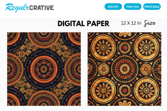 Download Aztec Tribal Digital Paper Backgrounds - Backgrounds Collection