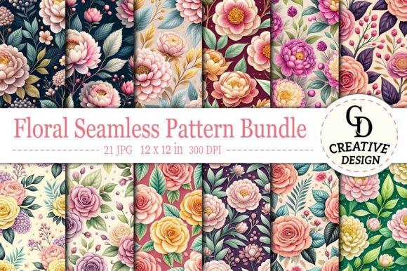 Download Floral Seamless Pattern Bundle - Seamless pattern bundle Collection