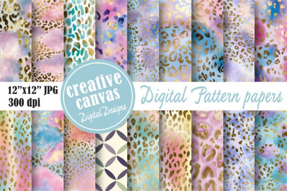 Download Leopard Seamless Pattern Bundle - Seamless pattern bundle Collection