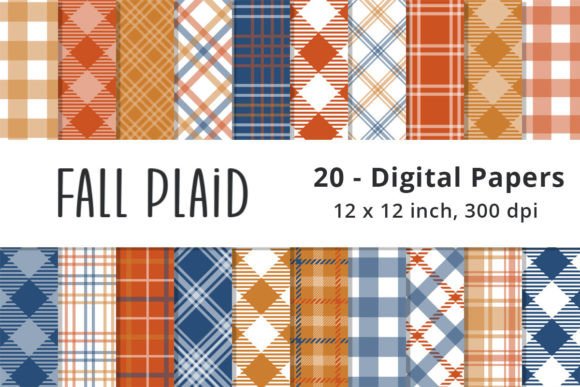Download Fall Plaid Digital Paper Backgrounds - Backgrounds Collection