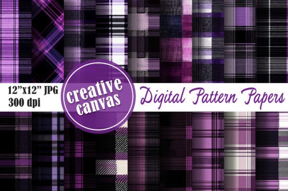 Download Purple Plaid Seamless Pattern Bundle - Seamless pattern bundle Collection