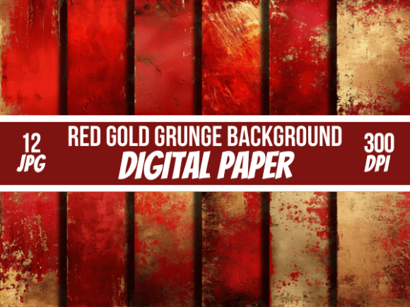 Download Red &amp; Gold Grunge Backgrounds Textures - Backgrounds Collection