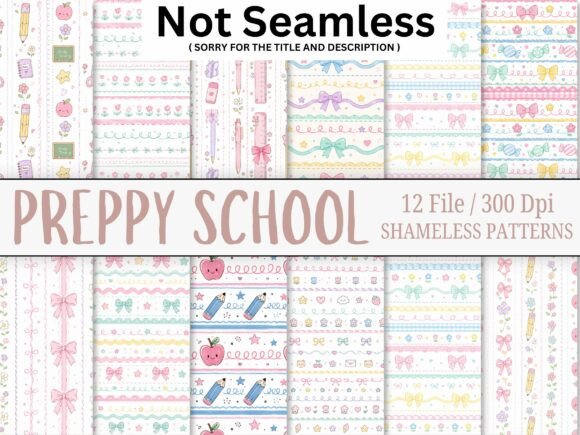 Download Preppy School Seamless Pattern Bundle - Seamless pattern bundle Collection