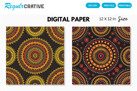 Download Aztec Tribal Digital Paper Backgrounds - Backgrounds Collection