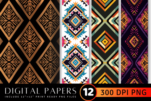 Download Aztec Diamond Digital Paper Backgrounds - Backgrounds Collection
