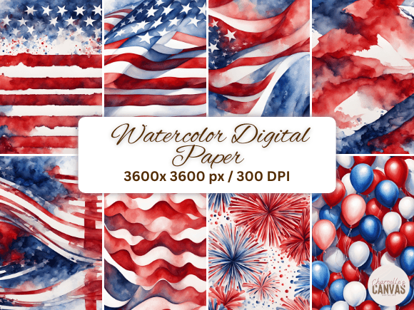 Download Watercolor Red White &amp; Blue Backgrounds - Backgrounds Collection